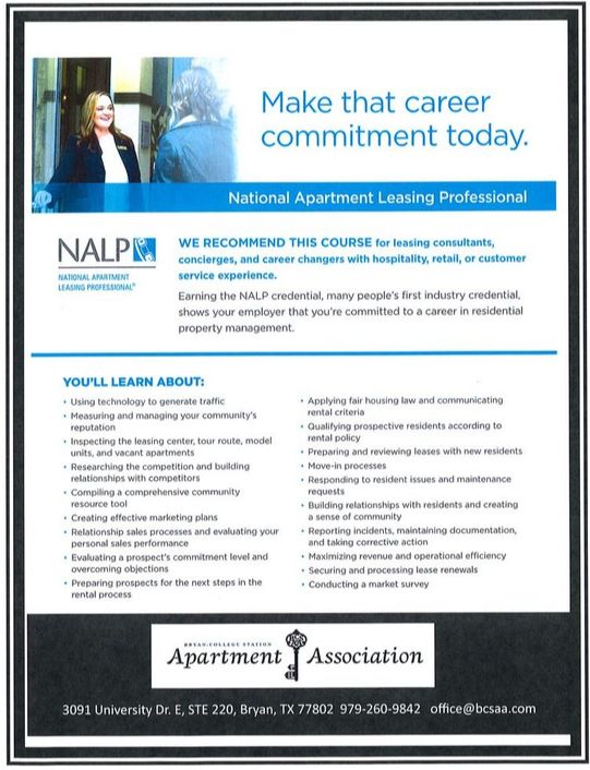 National Apartment Leasing Professional